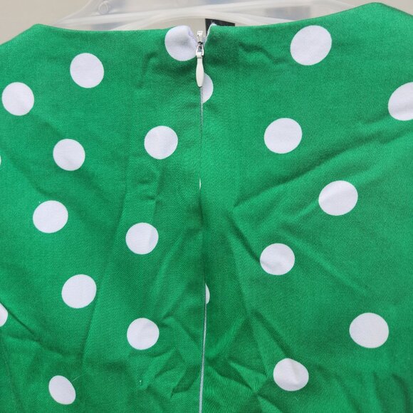 Quintessential ANNE KLEIN - 100 % cotton sz4 fully lined Summer Dress Green - Picture 2 of 6